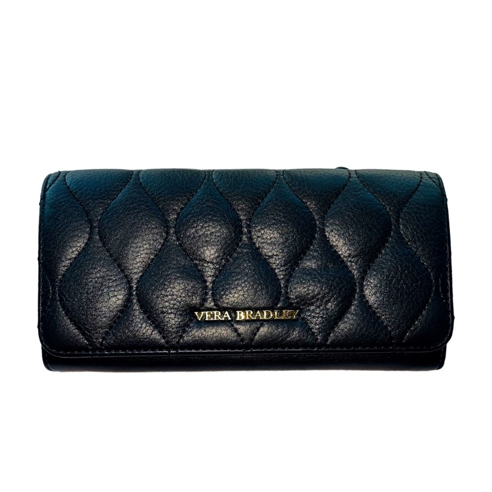Vera Bradley Quilted Audrey Wallet In Black